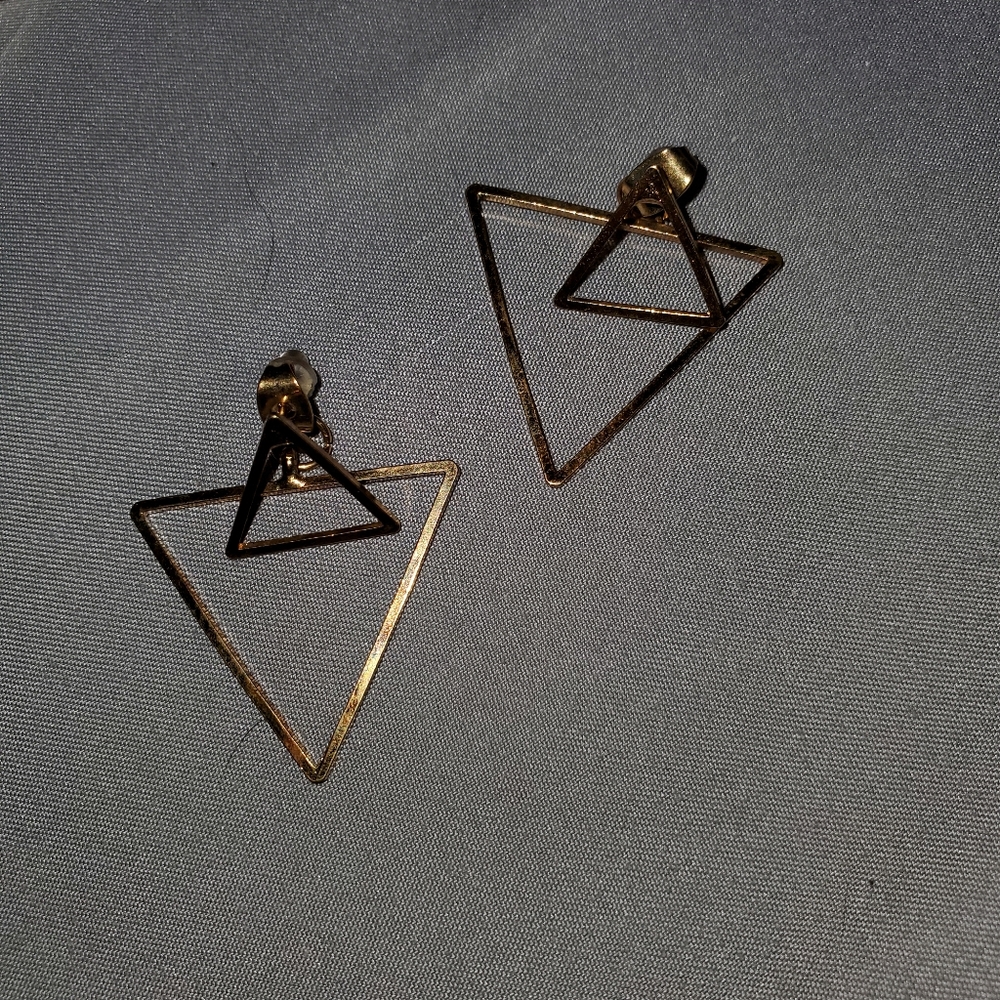 Forever 21 Double Triangle Earrings